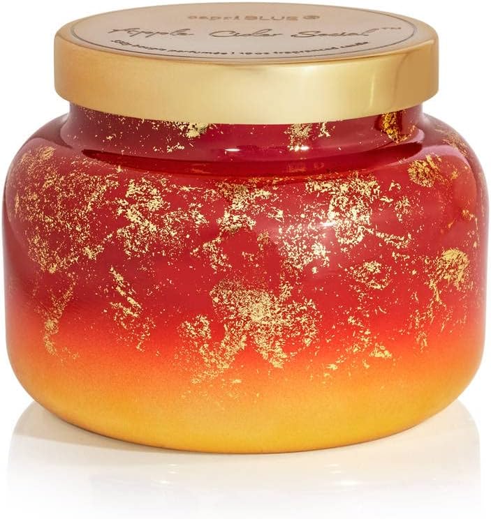 Capri Blue Scented Candles - Glimmer Collection - Ombre Glass Candle Holder - Luxury Apple Candles