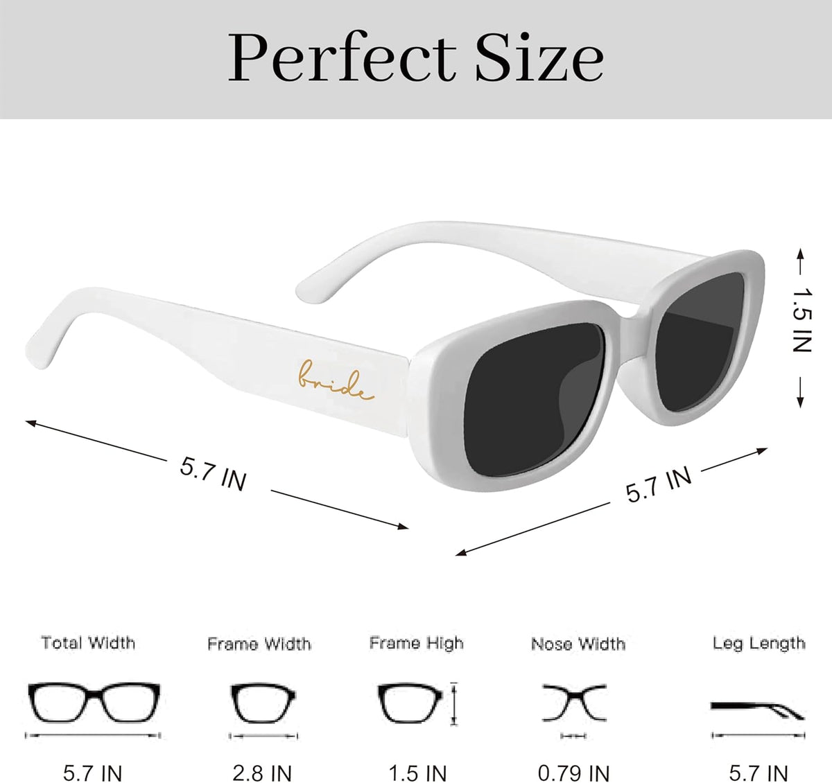 Bride Squad Bachelorette Party Favors 10 Pcs Team Bride Sunglasses Retro Rectangle Bridesmaid Gifts