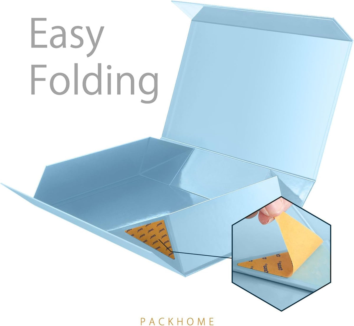 PACKHOME Extra Large Gift Box 17.5x11.3x4.3 Inches, Sturdy Shirt Box with Magnetic Lid for Clothes