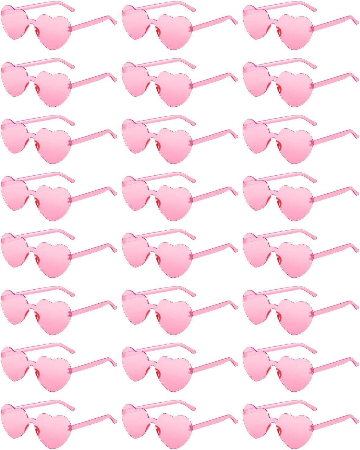 12 Pairs Heart Shaped Sunglasses for Women Colorful Glasses Fun Trendy Transparent Heart Sunglasses