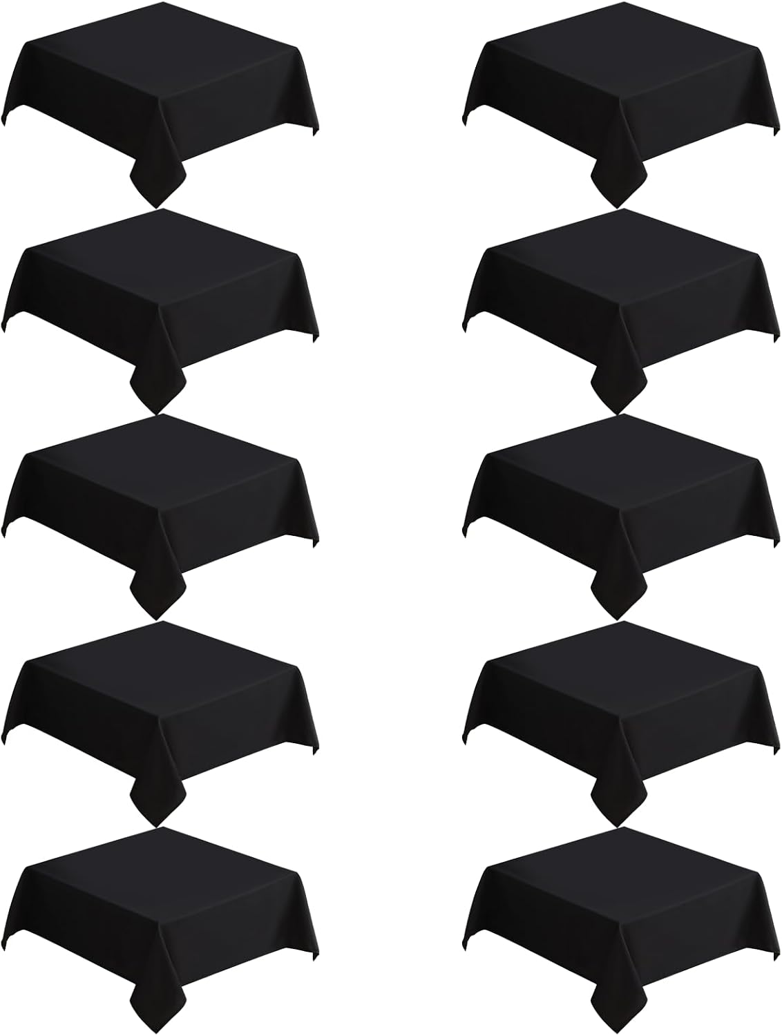 VidaFete Square Tablecloth 10 Pack52 x 52 Inch Tablecloths Stain Wrinkle Resistant Polyester Dining