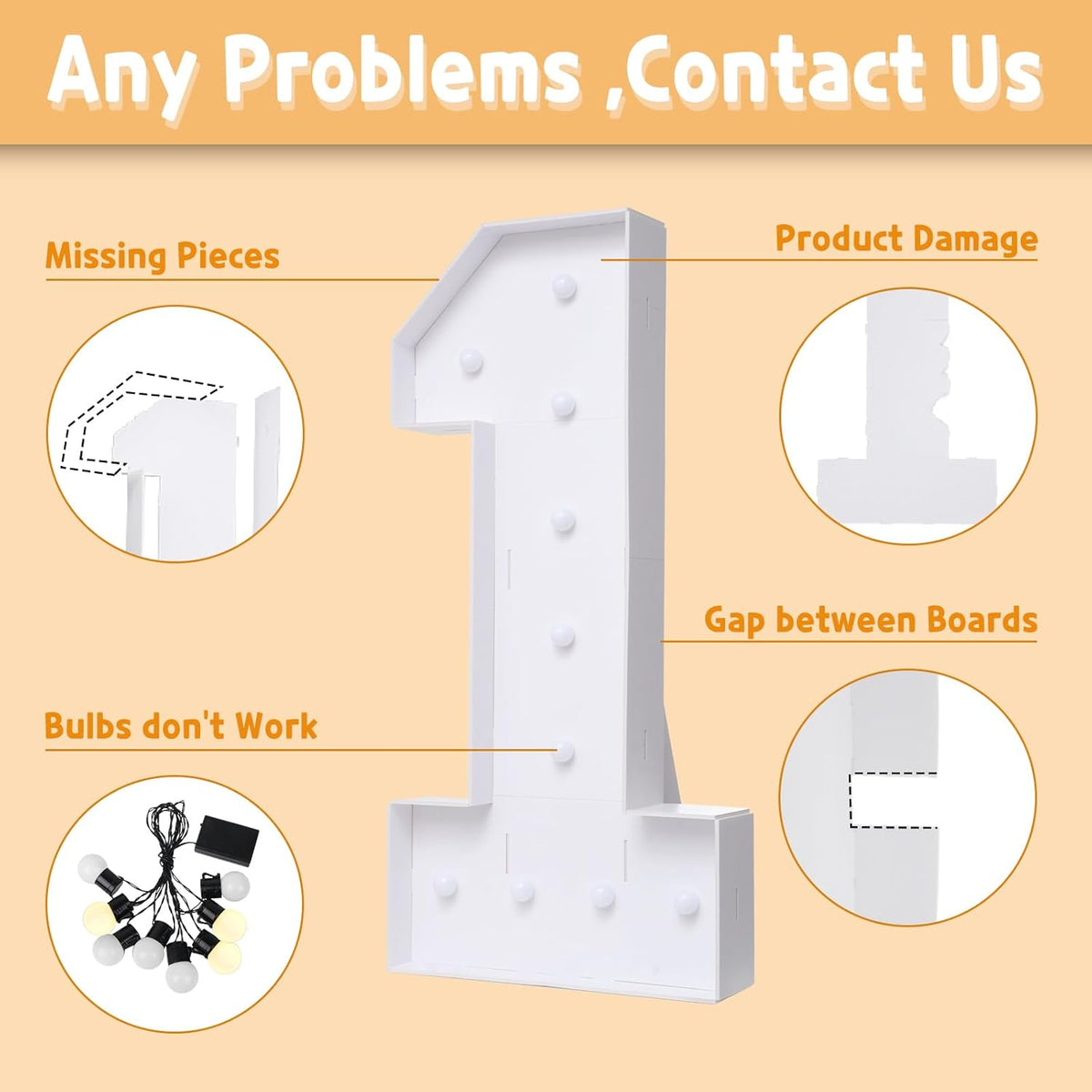 imprsv 4FT Marquee Light Up Letters for Birthday Party Decorations Large Marquee Letters for
