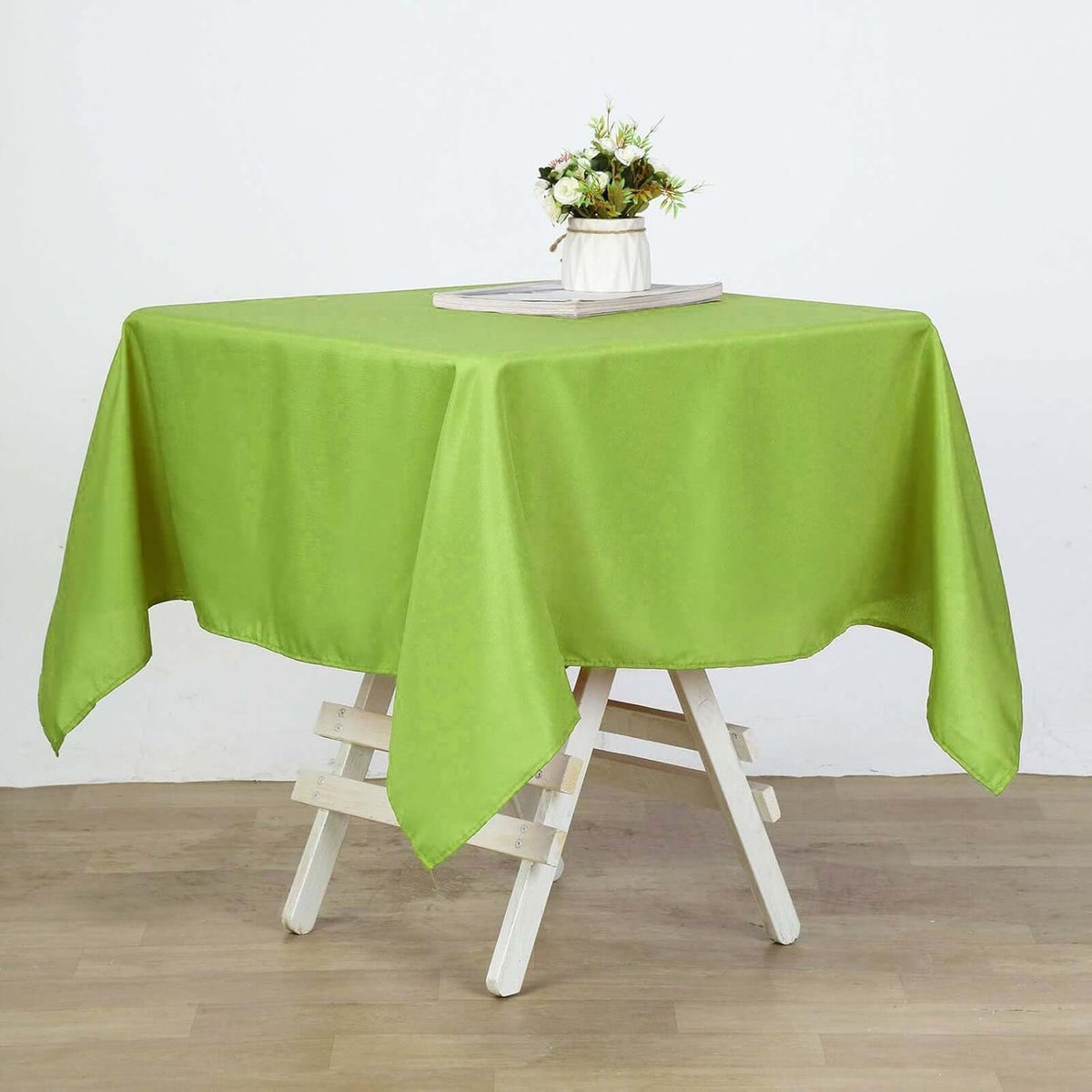 Efavormart 54x54 Lime Green Wholesale Linens Seamless Polyester Square Linen Tablecloth for Wedding