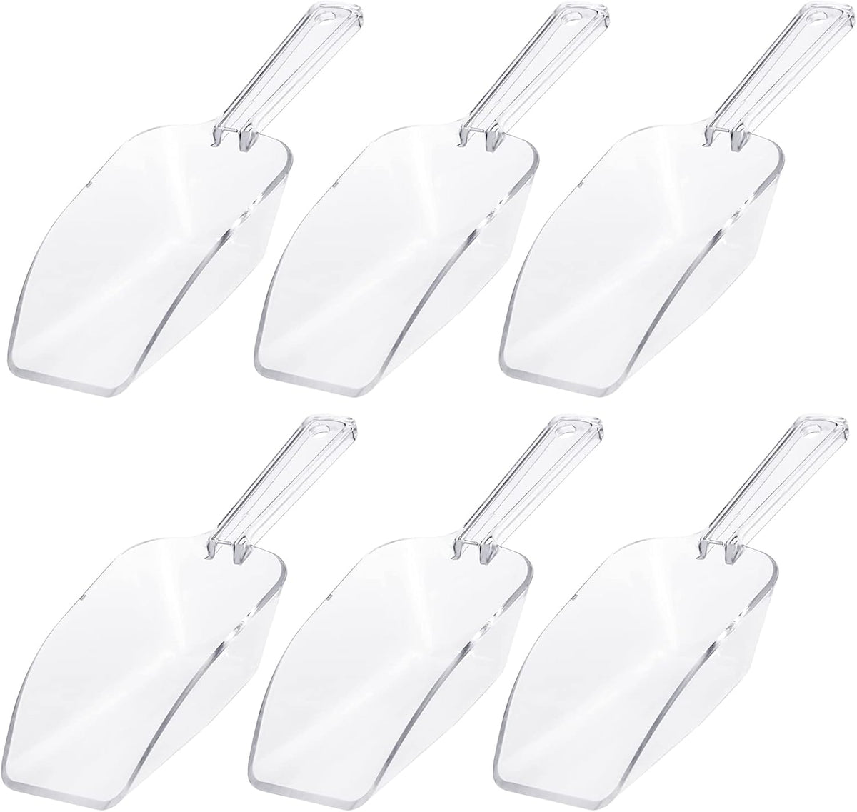 Ice Scoop Candy Buffet Containers Scoopers, Hmxpls Clear Plastic Scoop for Popcorn Cookie Candy