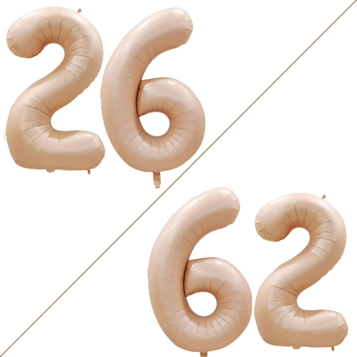 GOER Number 26 Balloons for 26th Birthday Party Decorations,42 Inch Jumbo Foil Helium 62 Balloons