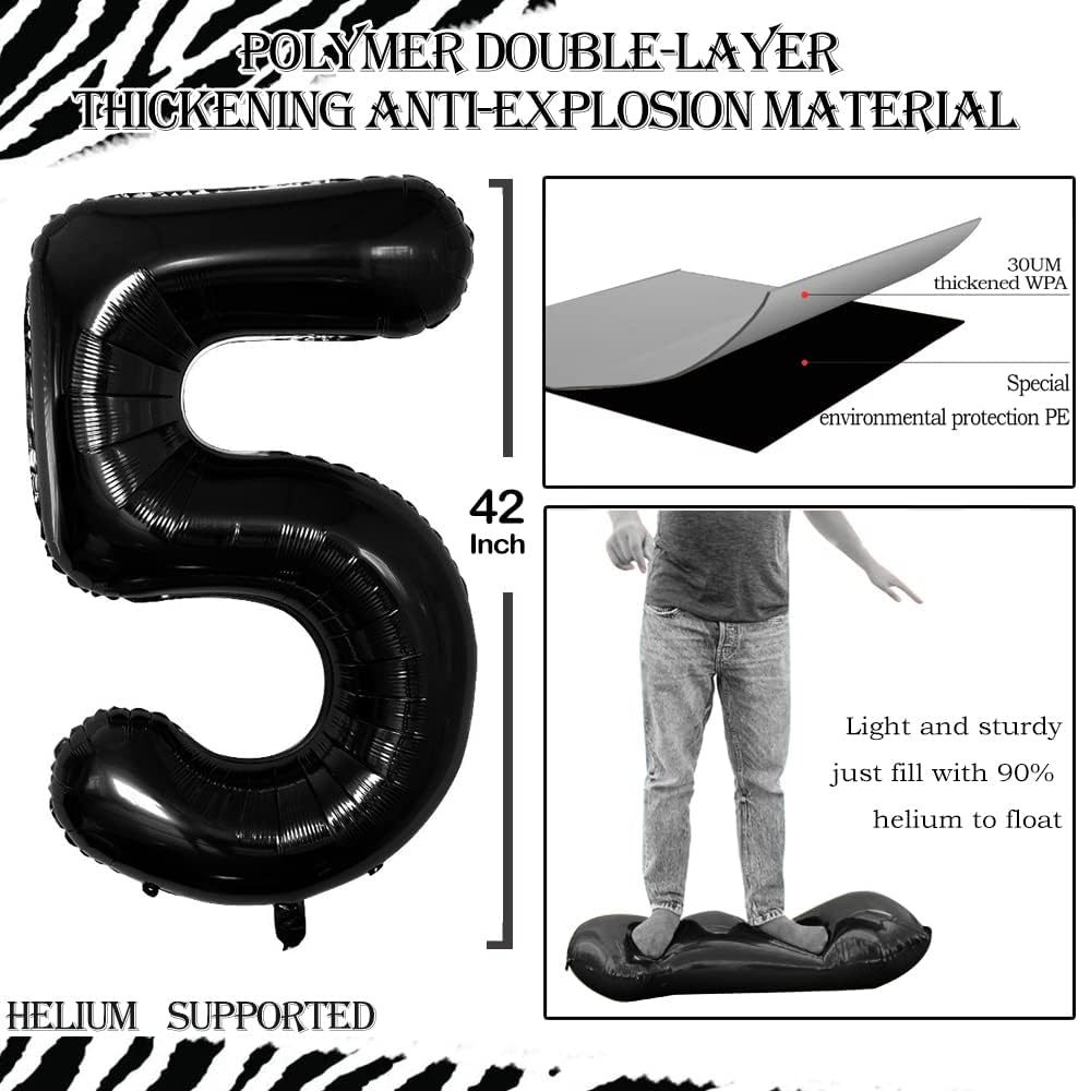 GOER Number 50 Balloons for 50th Birthday Party Decorations,42 Inch Jumbo Foil Helium Balloons for