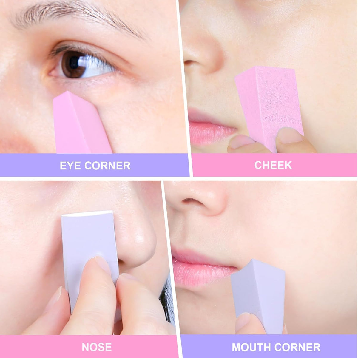 Teenitor 48 Pcs Makeup Sponges For Foundation, Latex Free Makeup Wedges Sponges For Liquid Cream