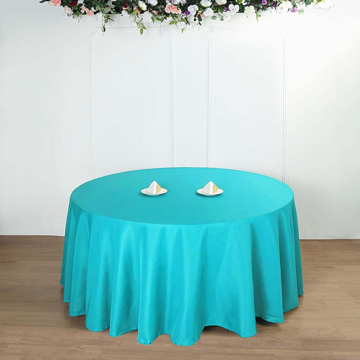 Efavormart Round Tablecloth, 132 Inch Stain & Wrinkle Resistant Washable Table Cloth, Decorative