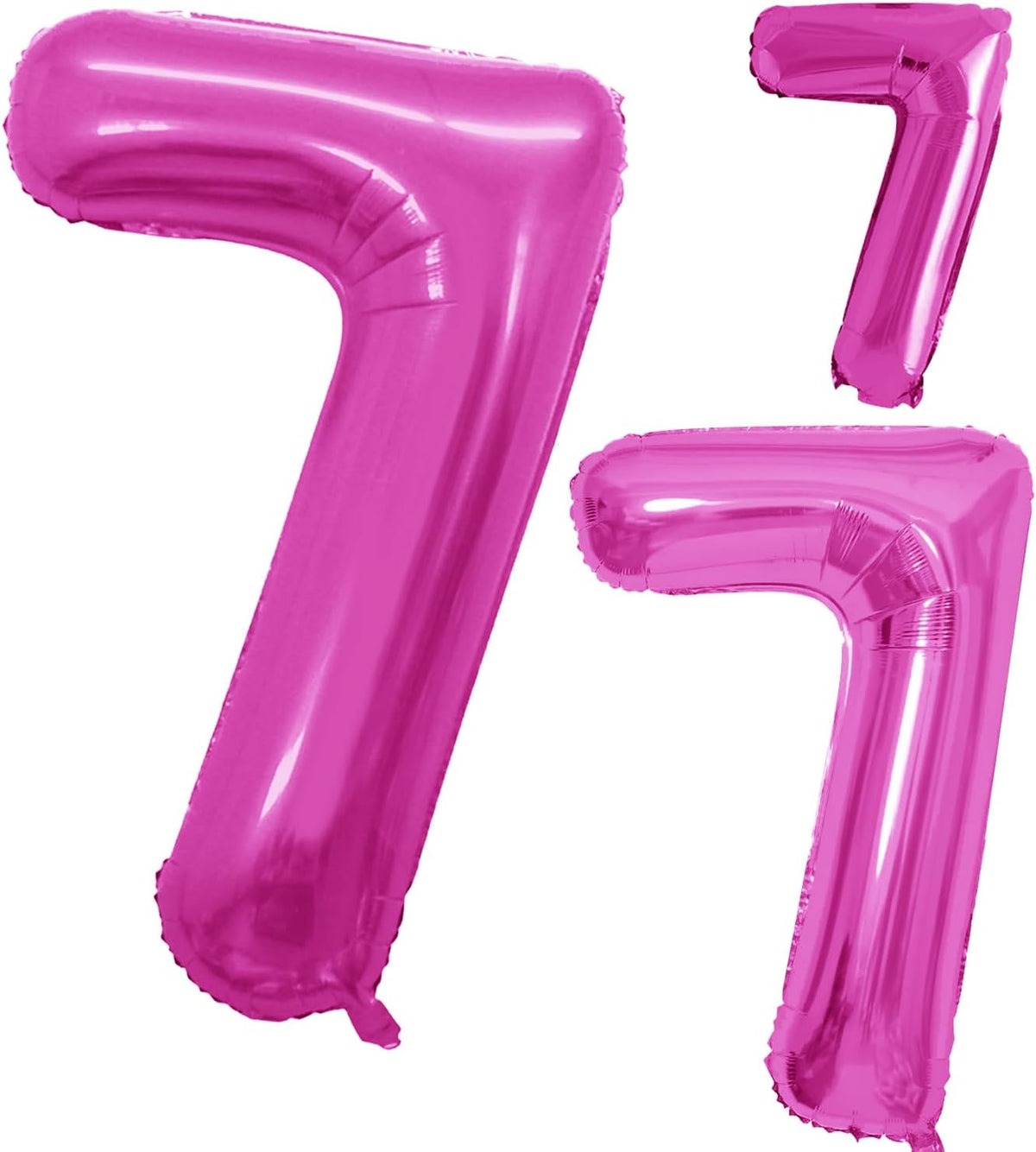 GOER Pink Foil Balloons Number 7,Huge Number Balloons for 7th 77th Birthday Party Supplies
