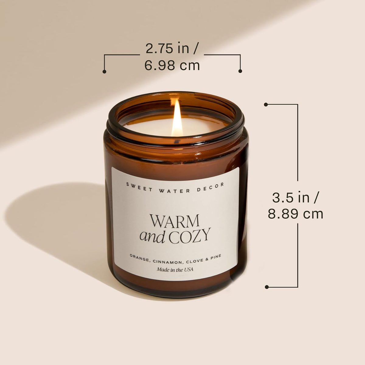 Sweet Water Decor Cozy Season Soy Candles - Fall Candles with Woods, Warm Spice, and Citrus Scent