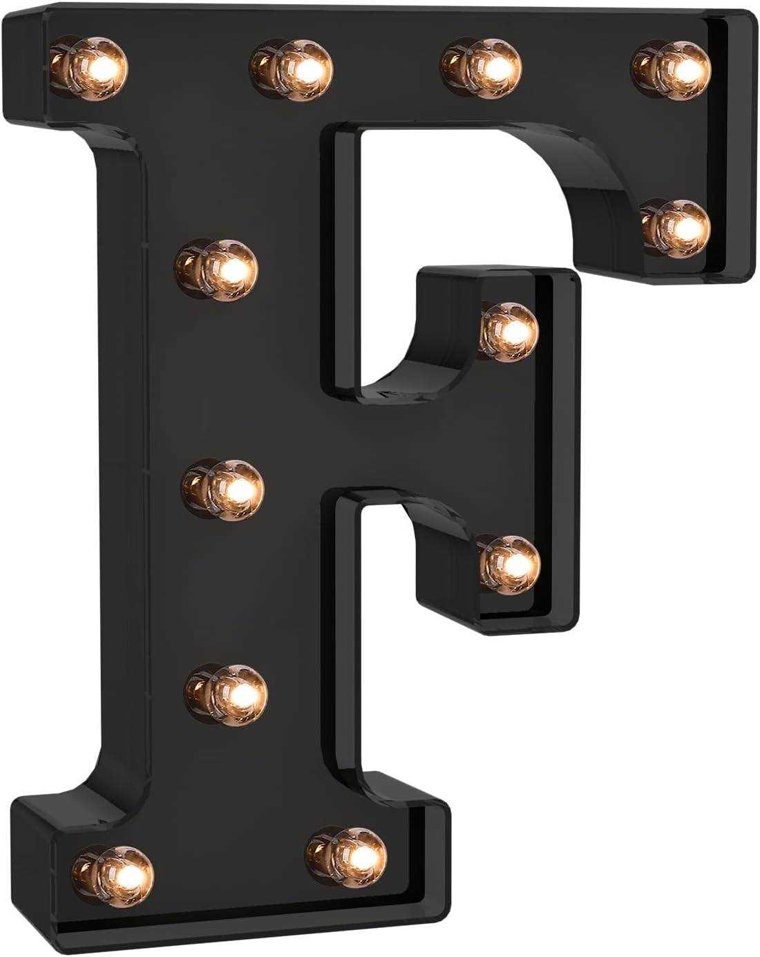 Foaky Black LED Letter Lights for Room Decor - Bedroom Wall Decor, Alphabet Lights for Home