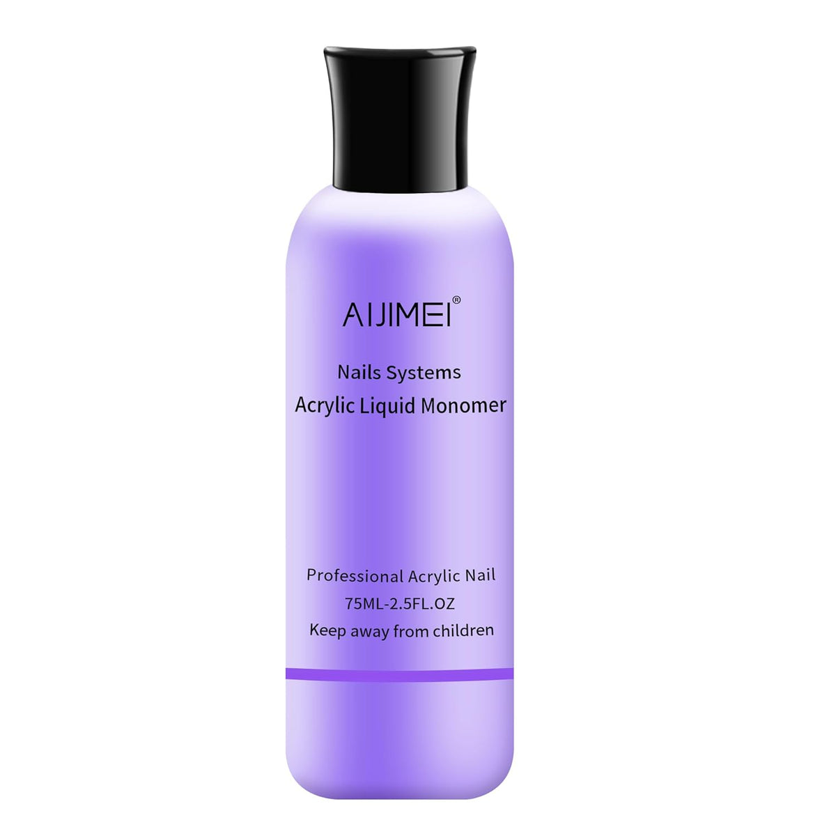 AIJIMEI Acrylic Nail Liquid Monomer 75ml/2.5fl.oz, Acrylic Nail Monomer Liquid Nail Extension Nail