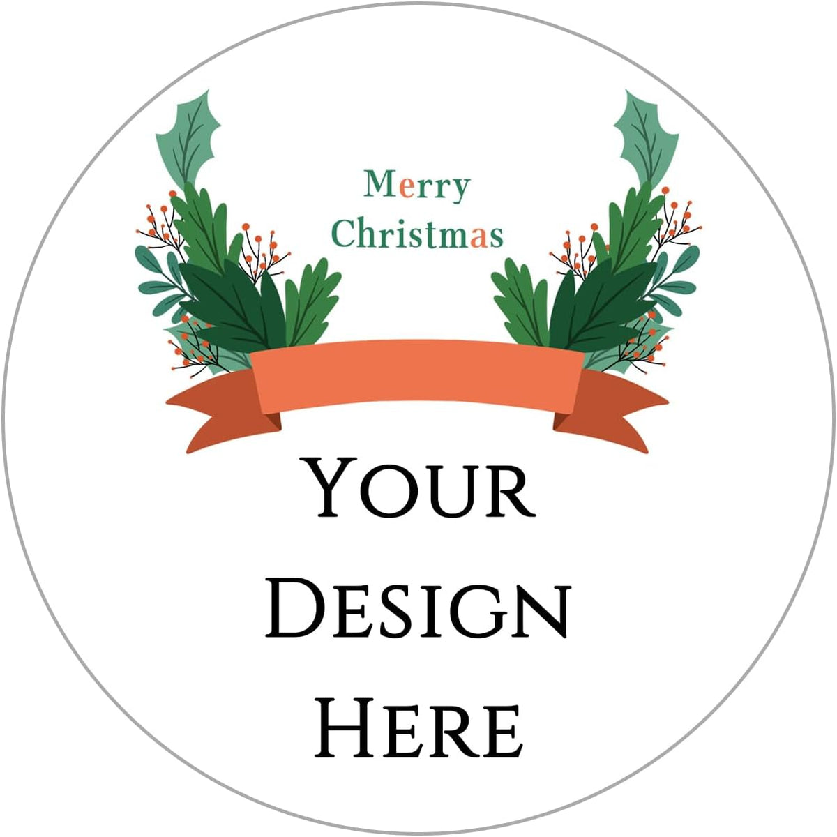 100-1000pcs Custom Stickers Merry Christmas Stickers Personalized Labels Adhesive Xmas Decorative