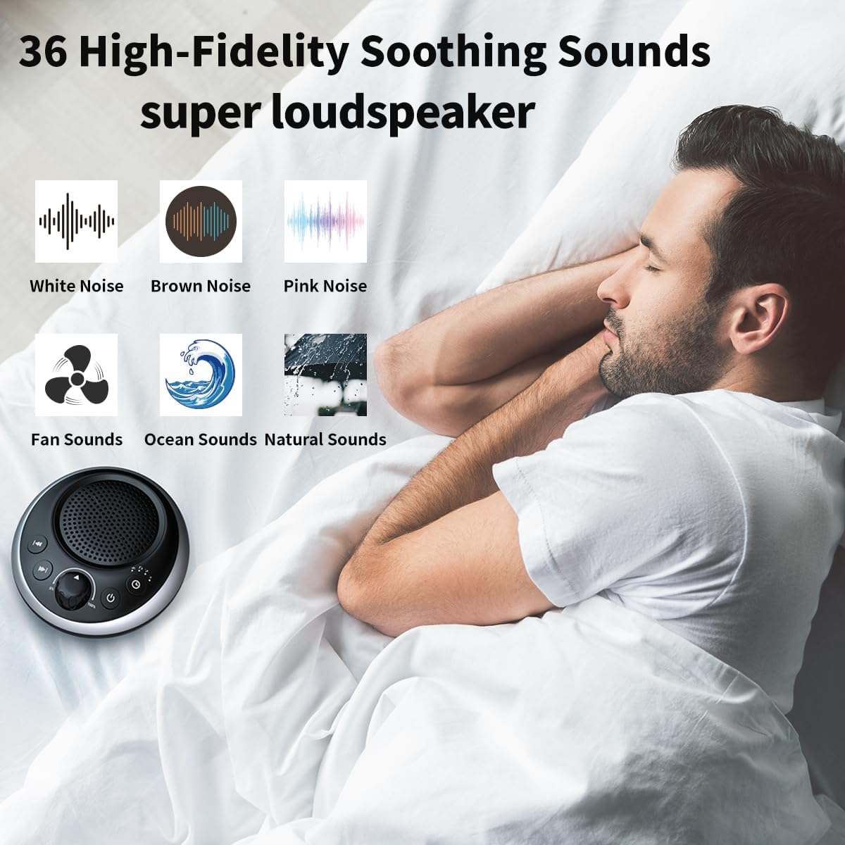 Sound Machine Loud White Noise Machine Nonstop Brown Noise Machine 30 Soothing Sounds for Baby Kids