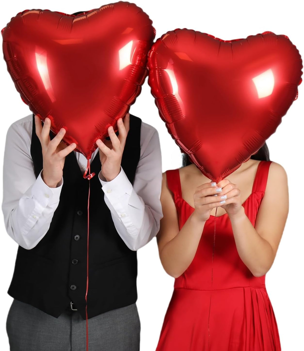 12Pcs Pink Heart Balloons,18 Inch Pink Heart Shape Balloons Love Balloons Valentine Balloons for