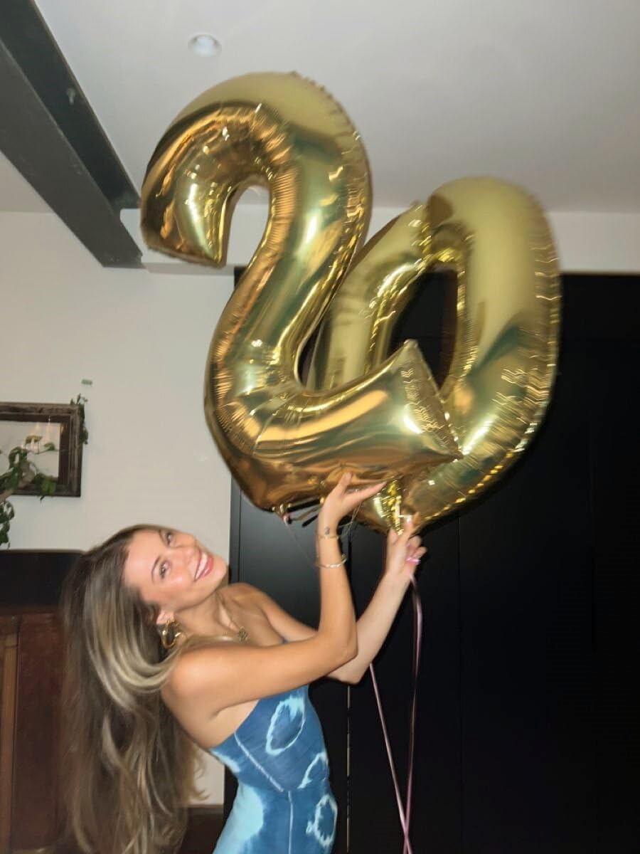 Champagne Gold 40 Inch 0 Number Balloons, 0 Decorations for 10 20 30 40 50 60 70 80 90 100