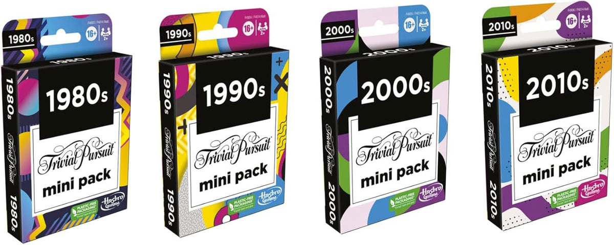 GAMES (EXCL. MONOPOLY) Trivial Pursuit Mini Packs Multipack, Fun Trivia Questions for Adults and