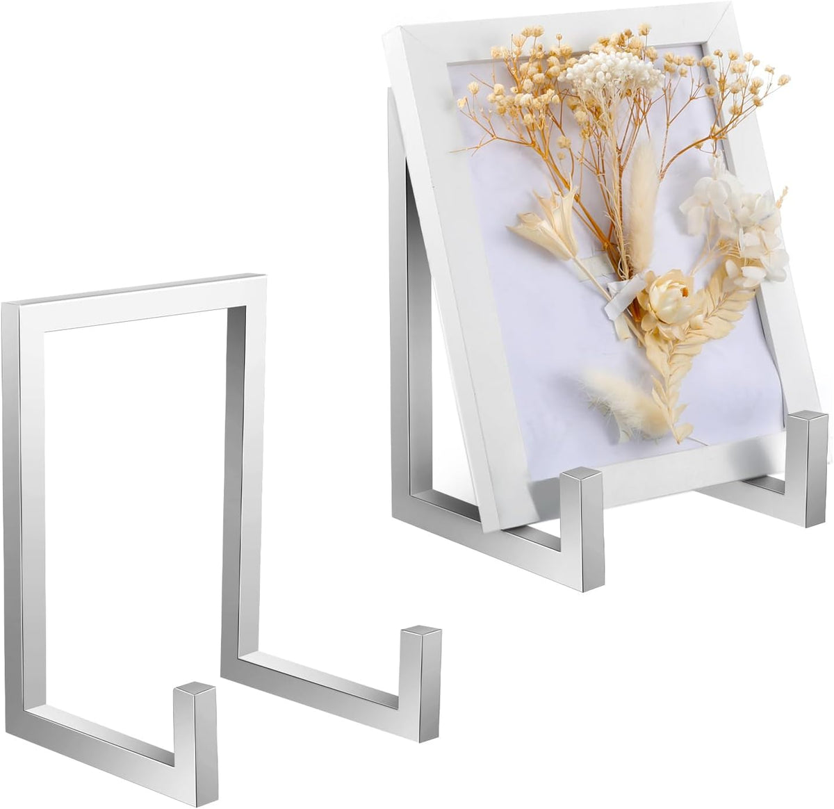Sweetude 2 Pcs Large Plate Stands for Display Metal Frame Plate Holder Display Stand Decorative