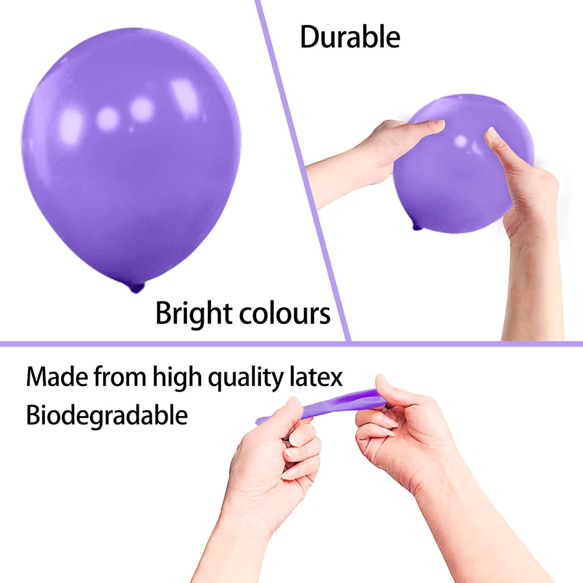 KAWKALSH 200pcs Purple Balloons 5 Inch, Small Mini Latex Balloons for Party Birthday Baby Shower