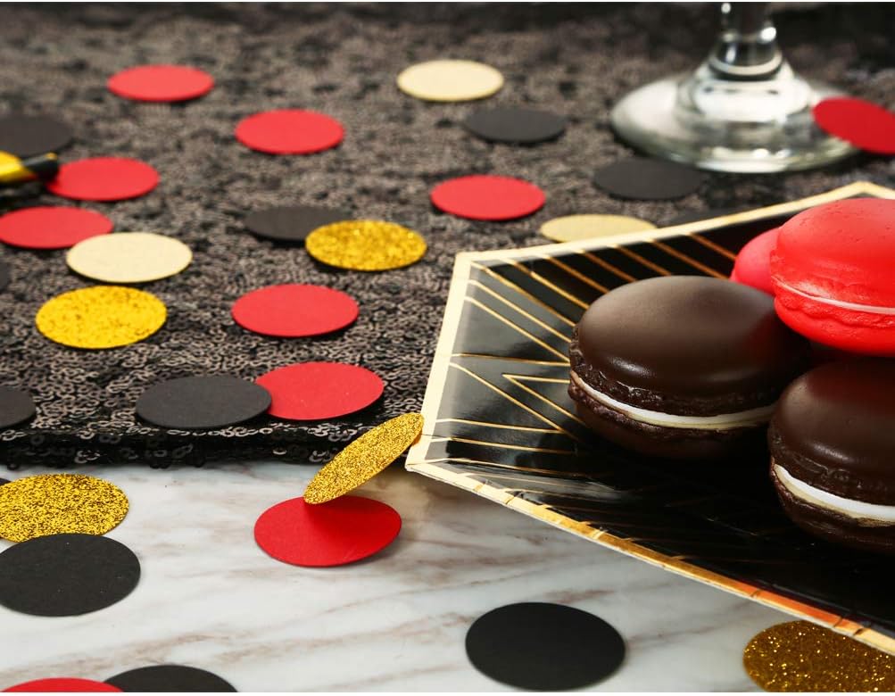 Glitter Confetti Circles Table Decoration and Wedding Party Decoration, 1.2’’ in Diameter (gold