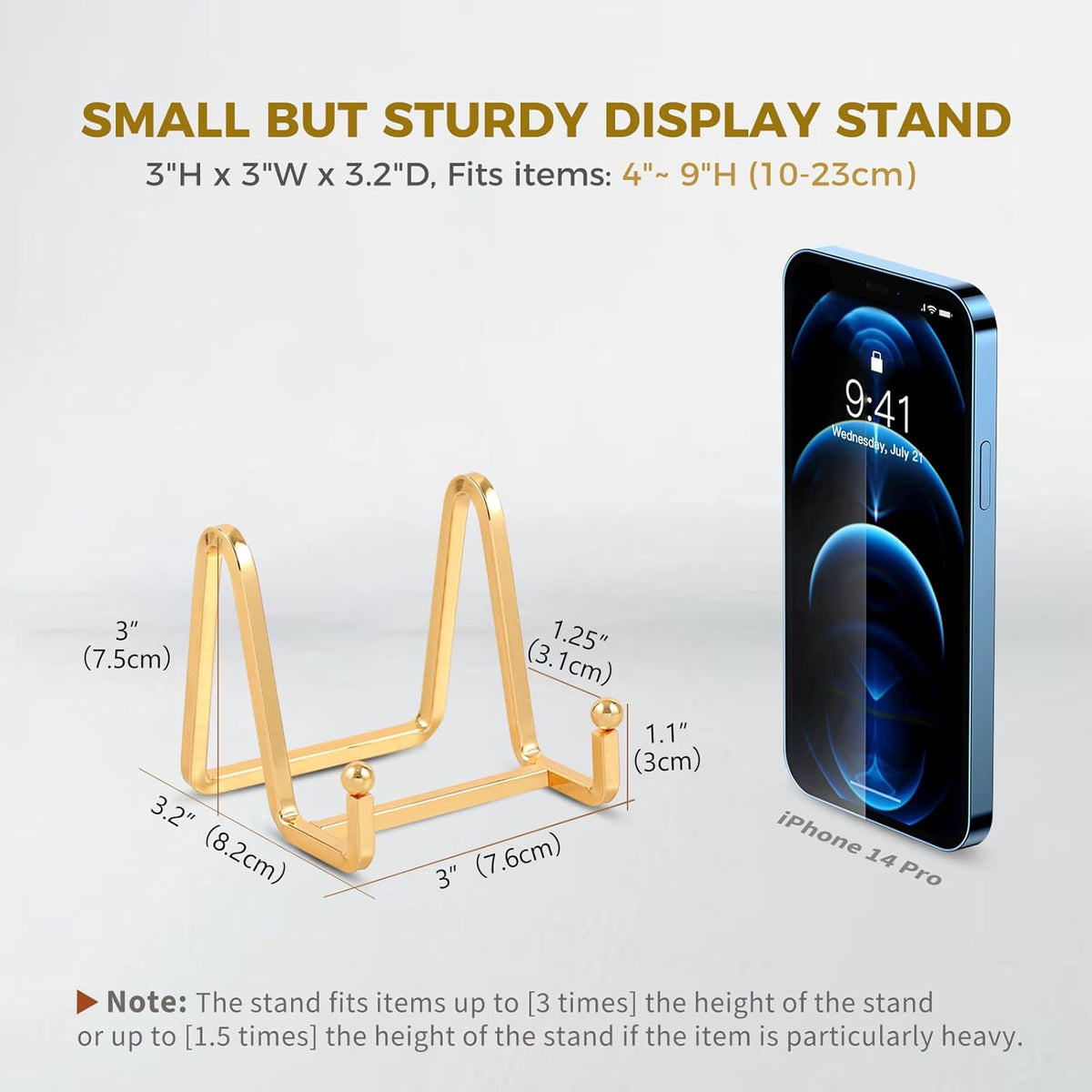 DIDUDIDU Plate Holder Easel Display Stand - Metal Plate Stands for Display - Tabletop Picture Stand