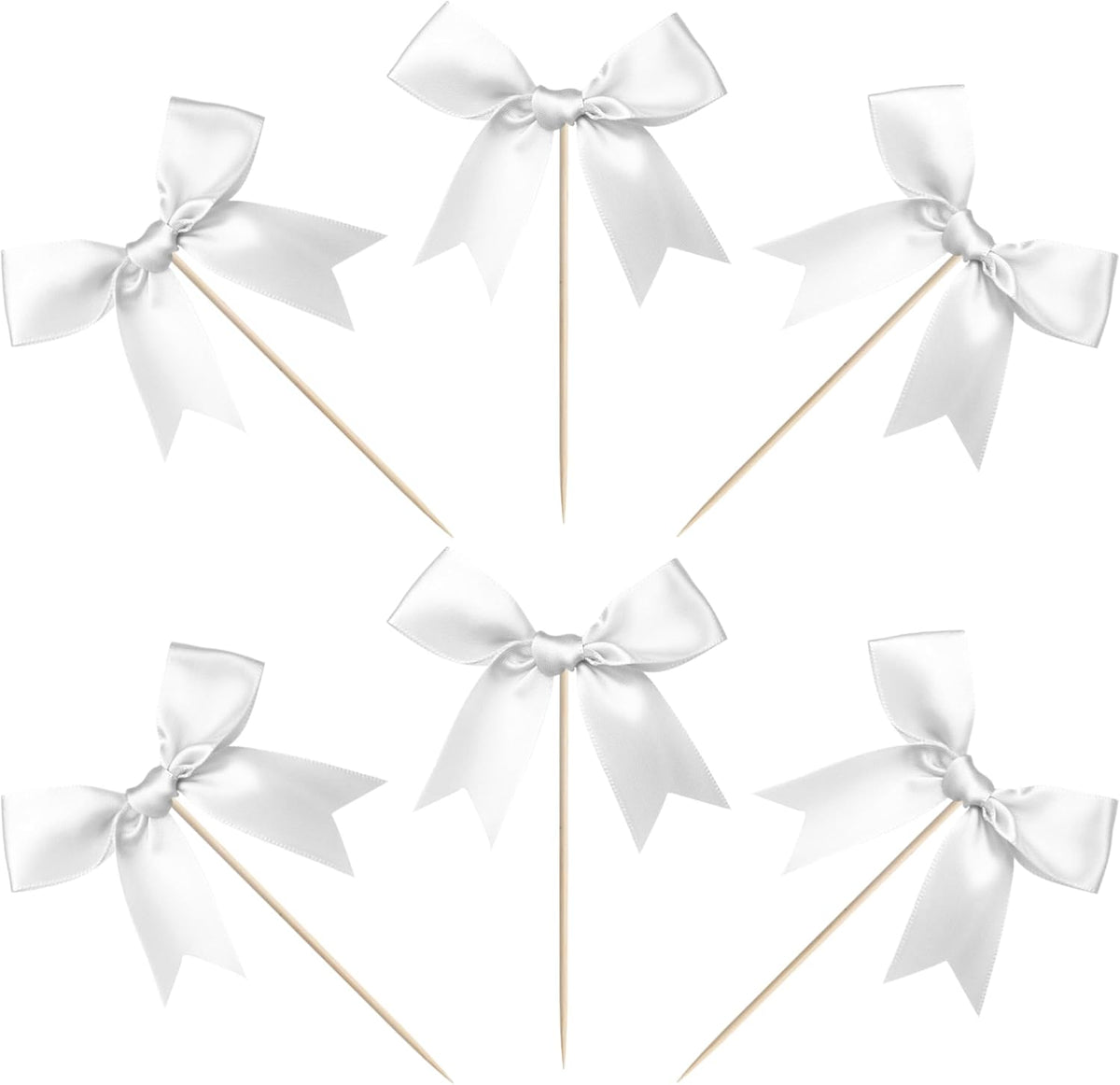 24 PCS Bow Cupcake Toppers Bow Cupcake Picks Bowknot Birthday Party Decorations Bowknot Cake