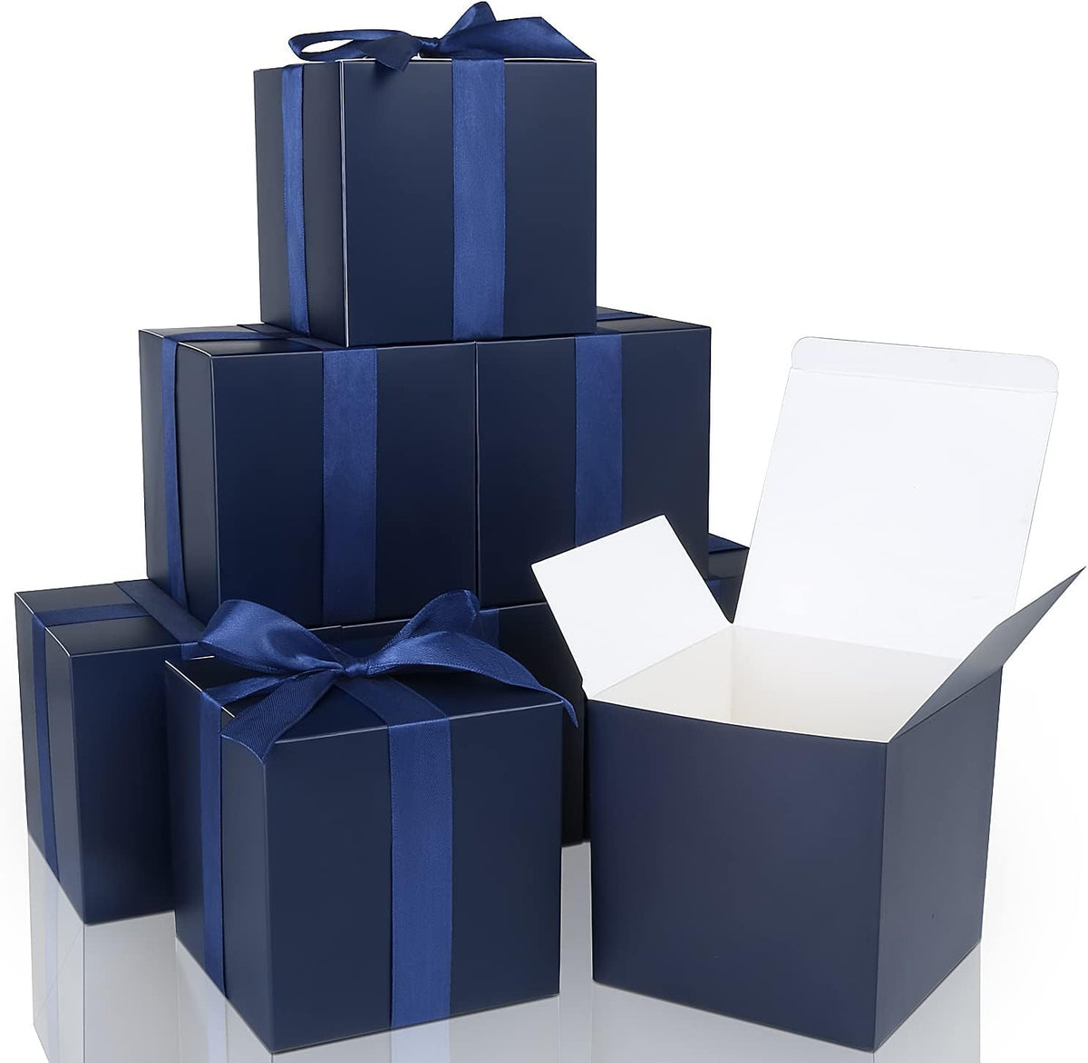 COTOPHER Small Gift Boxes 25 Pack 5x5x5 inches Blue Gift Boxes with Lids for Gifts, Crafting