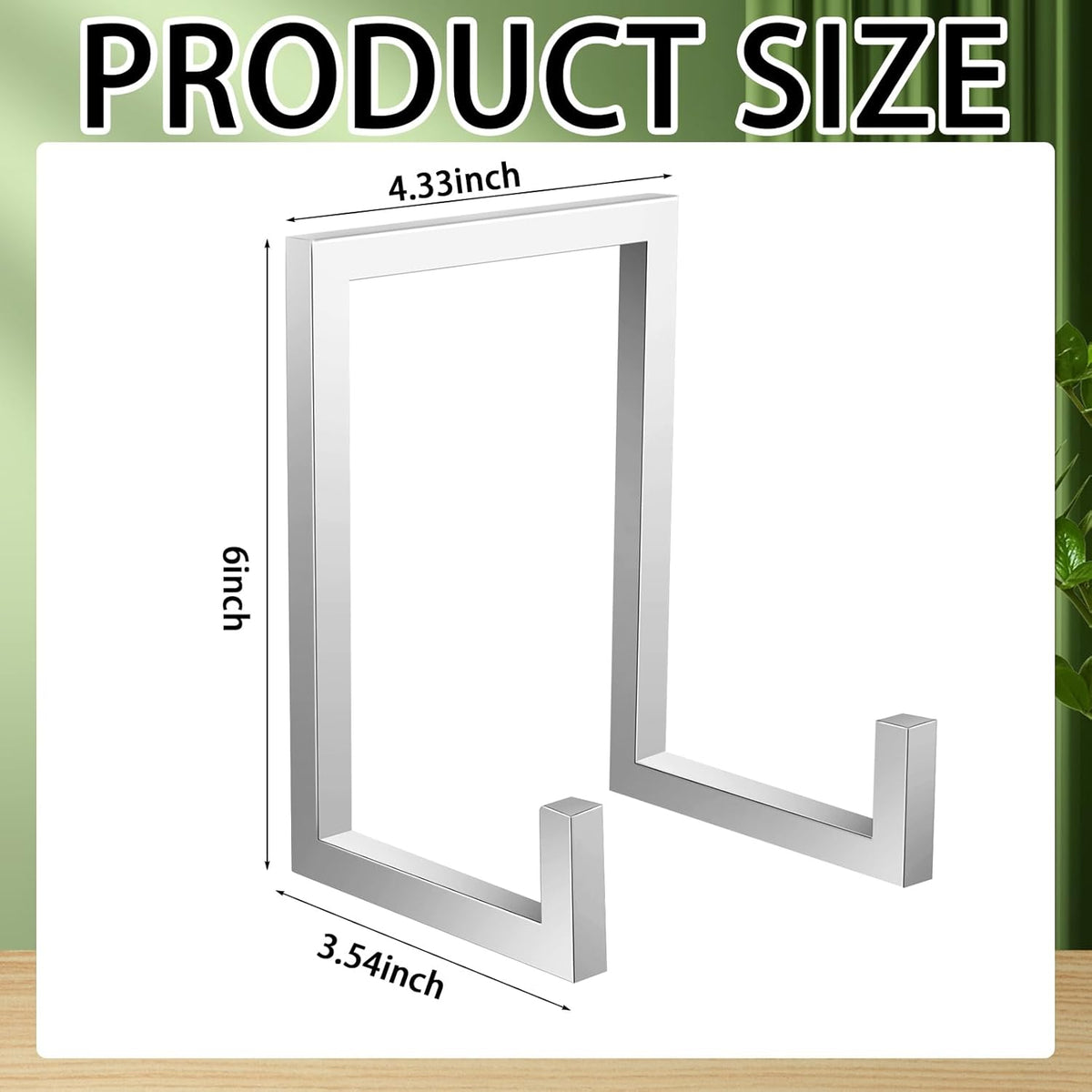 Sweetude 2 Pcs Large Plate Stands for Display Metal Frame Plate Holder Display Stand Decorative
