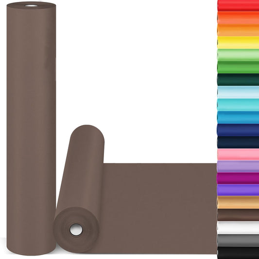 Chocolate Brown Wrapping Paper, 15"x900" Solid Color Art Craft Decorative Bulletin Board Kraft