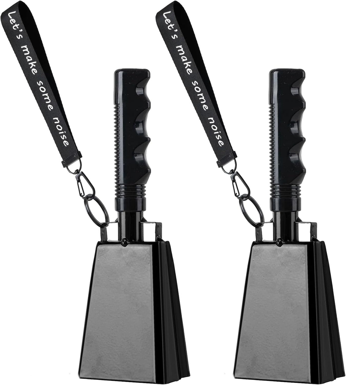 Cow Bells Noise Makers with Handle: Cowbells Hand Percussion for Sporting Events with Wrist Strap