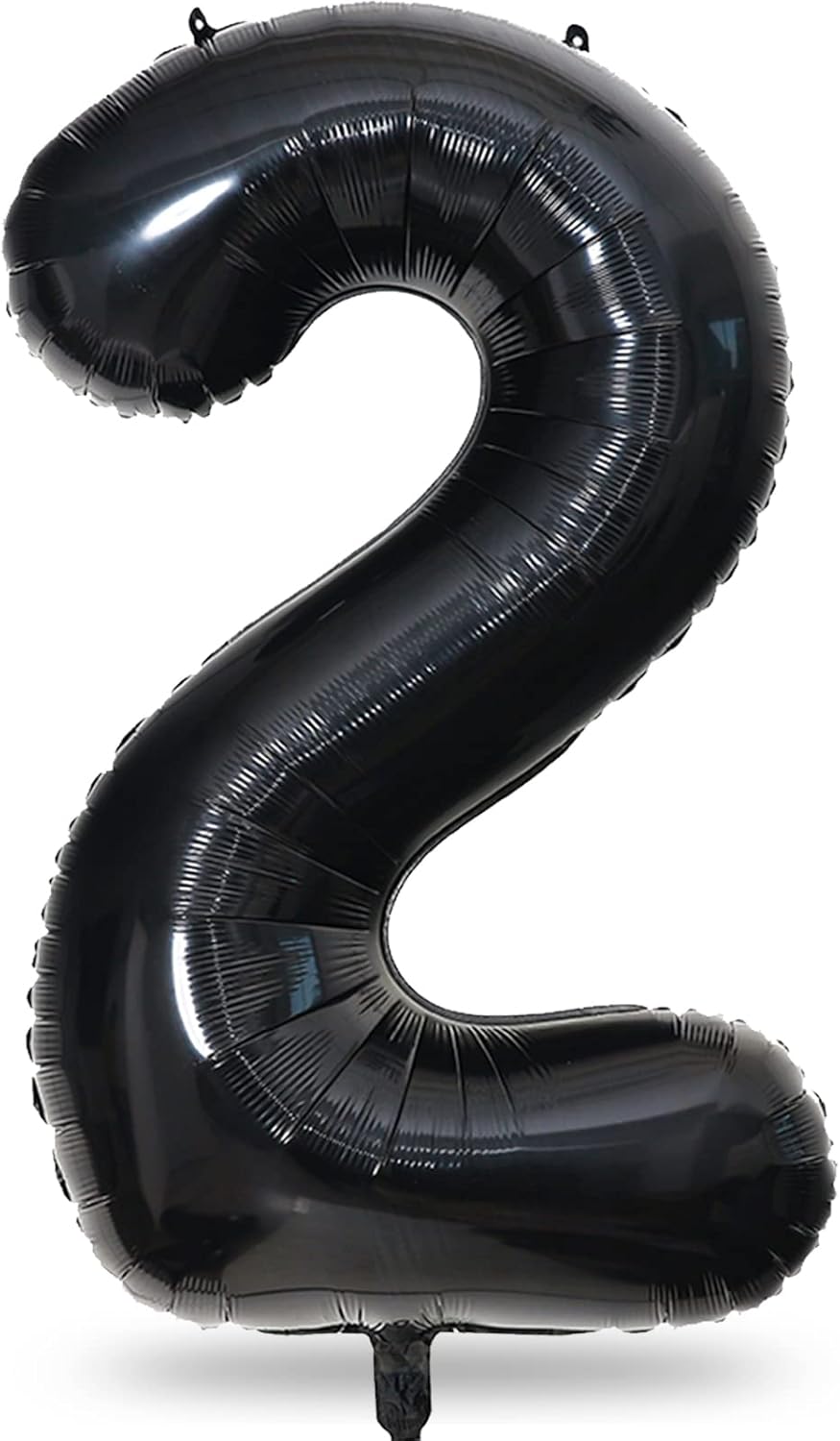 Black Foil Balloon Number 2, 40'' Giant Self Inflating Number Balloons Set 0-9, Large Number 2