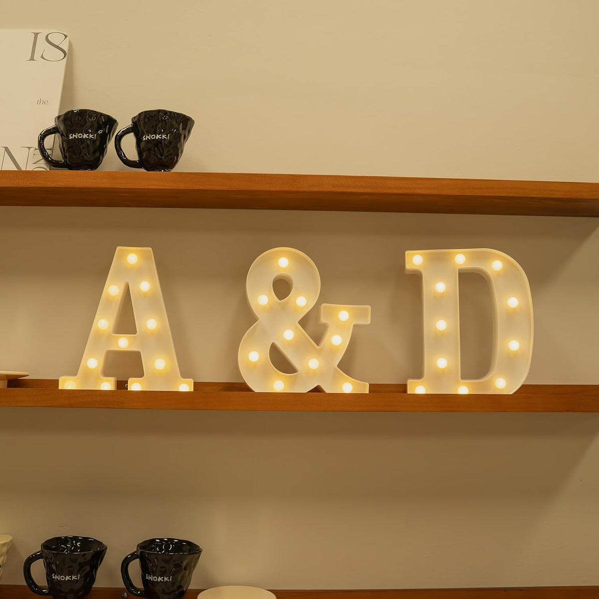 Foaky Light Up Letters,Marquee Letters,Engagement Party Decorations Letter Lights Sign for Night
