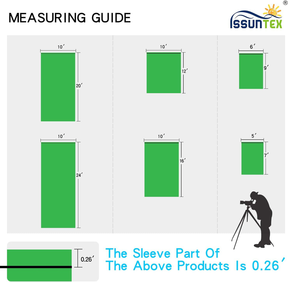 ISSUNTEX 5X7 ft Background Muslin Backdrop, Photo Studio, Collapsible High Density Screen for Video