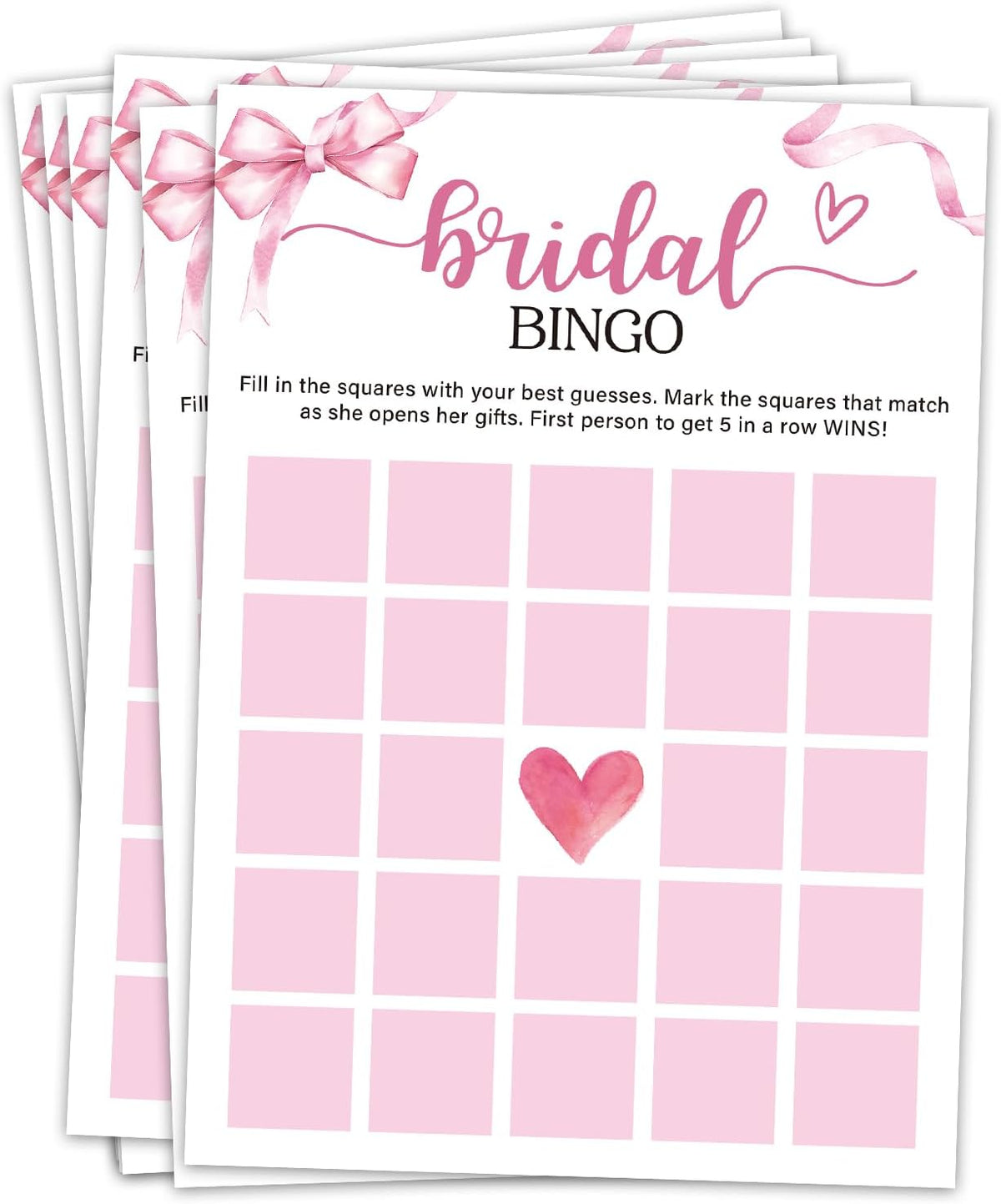 Bridal Shower Games 30 Guests, Bingo Bridal Shower Wedding Games for Reception, Rehearsal Dinner