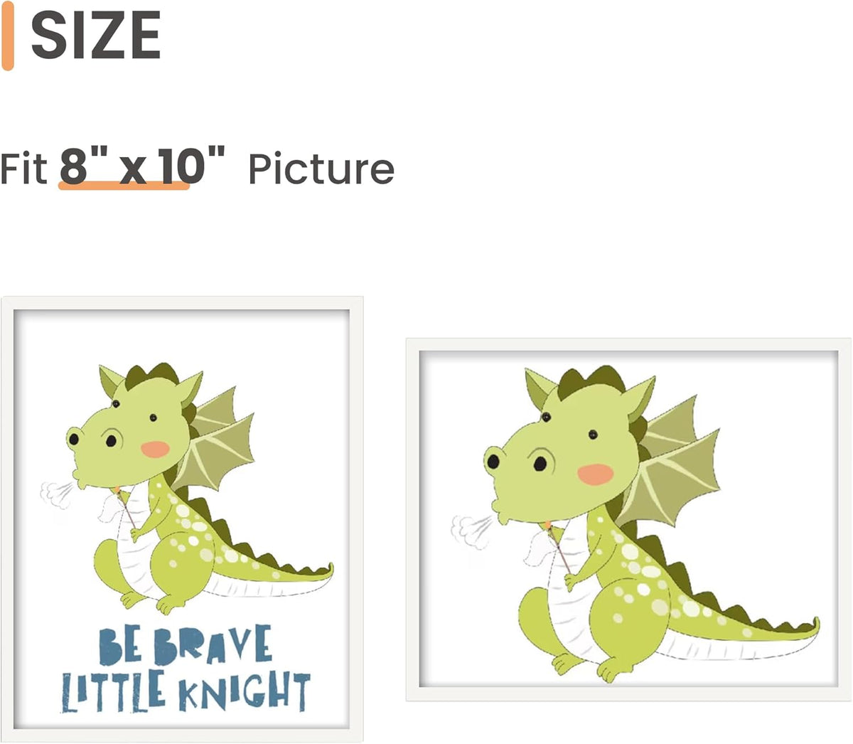 upsimples 8x10 Picture Frame Set of 3, Made of High Definition Glass for 8 x 10, Wall and Tabletop