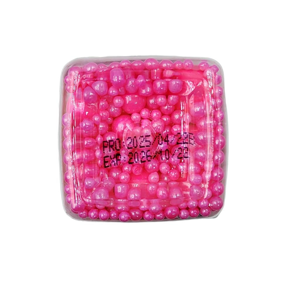 Edible Rose Pink Sugar Pearls Candy Sprinkles 120G/ 4.23Ounce Baking Cake Sprinkles Cupcake and
