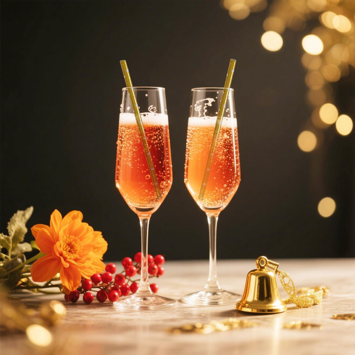Gold Drinking Straws - Disposable White Star Print Foil Gold Biodegradable Paper Straws, 7.75 Inch