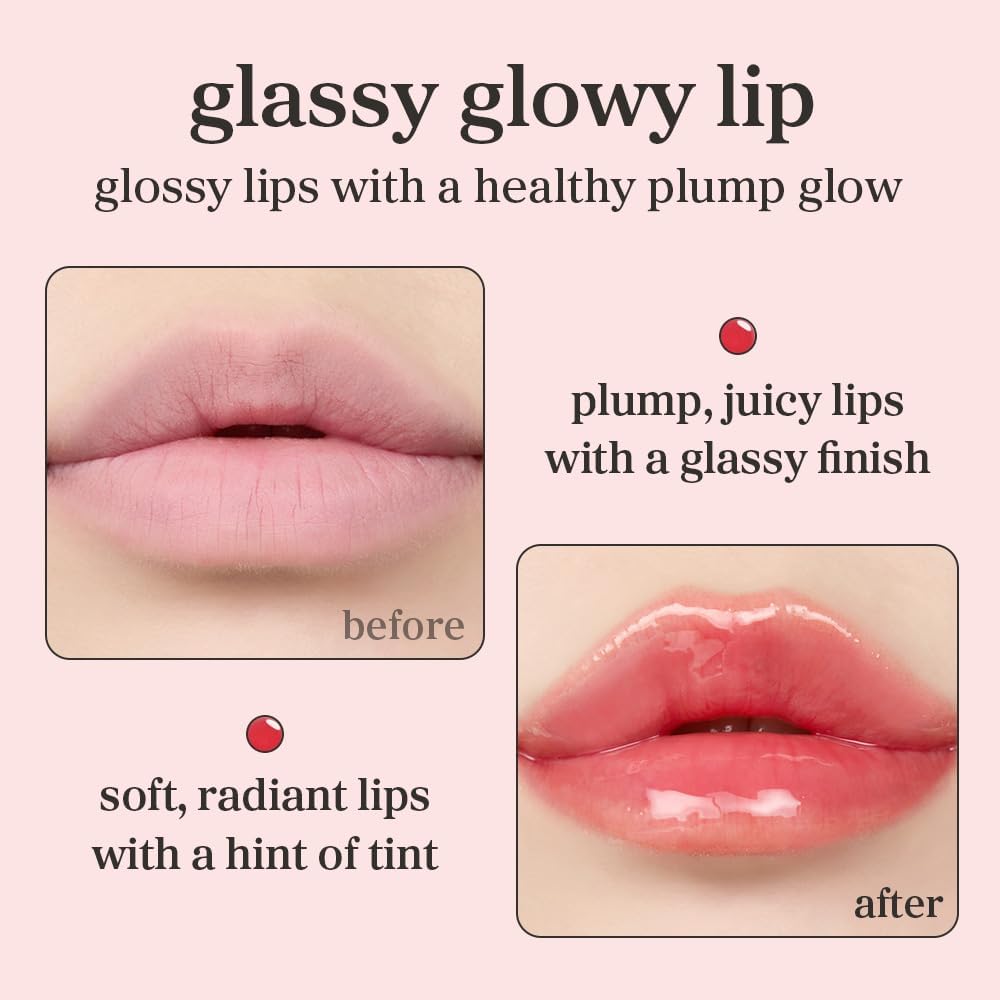 NOONI Korean Lip Oil - Appleberry | Long-Lasting, Moisturizing, Plumping, Revitalizing for Dry