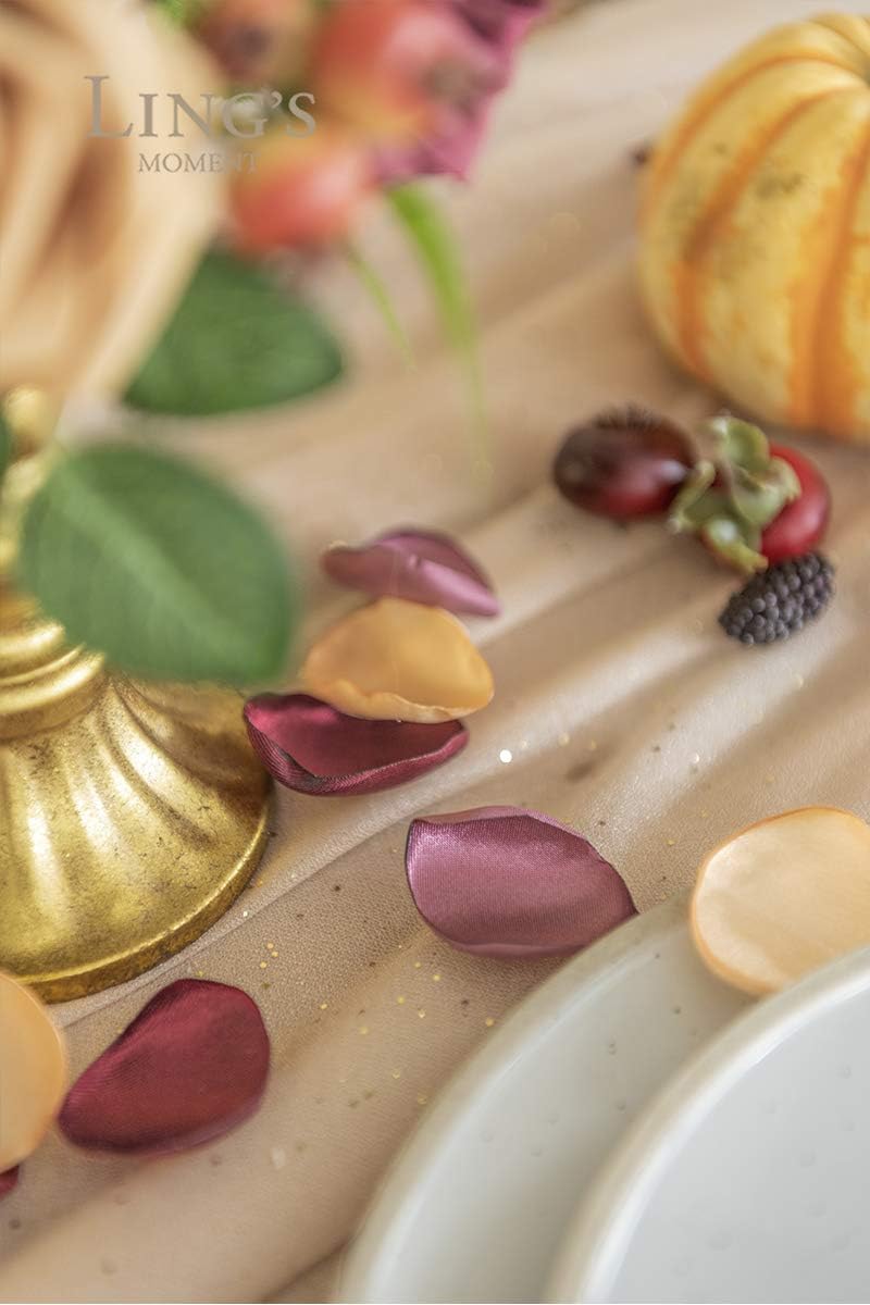 Ling's Moment Rose Petals, Silk Flower Petals for Wedding/Aisle/Flower Girl Baskets/Table