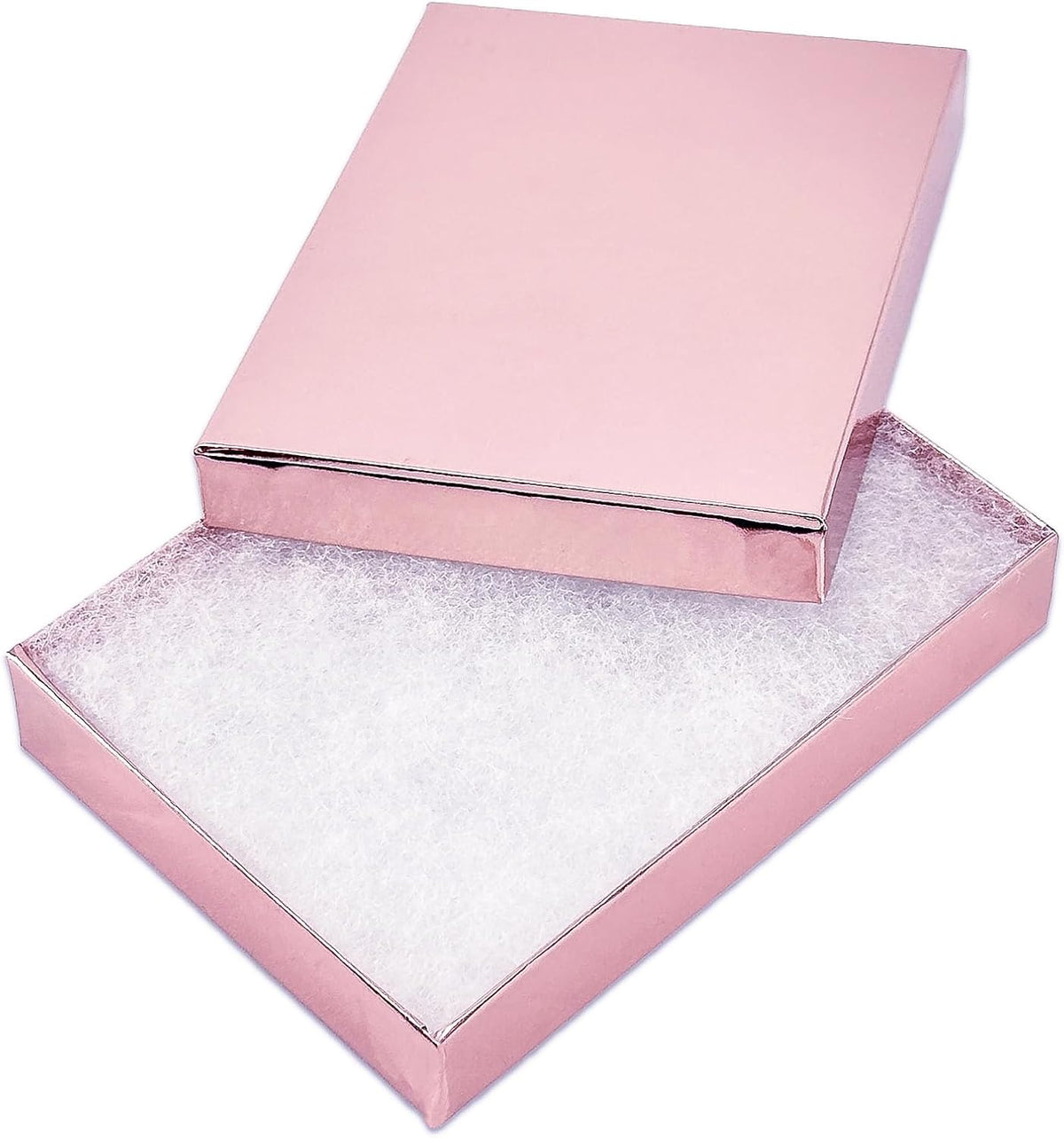 TheDisplayGuys - 25-Pack #53 Kraft Paper Cardboard Gift Boxes/Jewelry Cases w. Cotton Padding & Lid