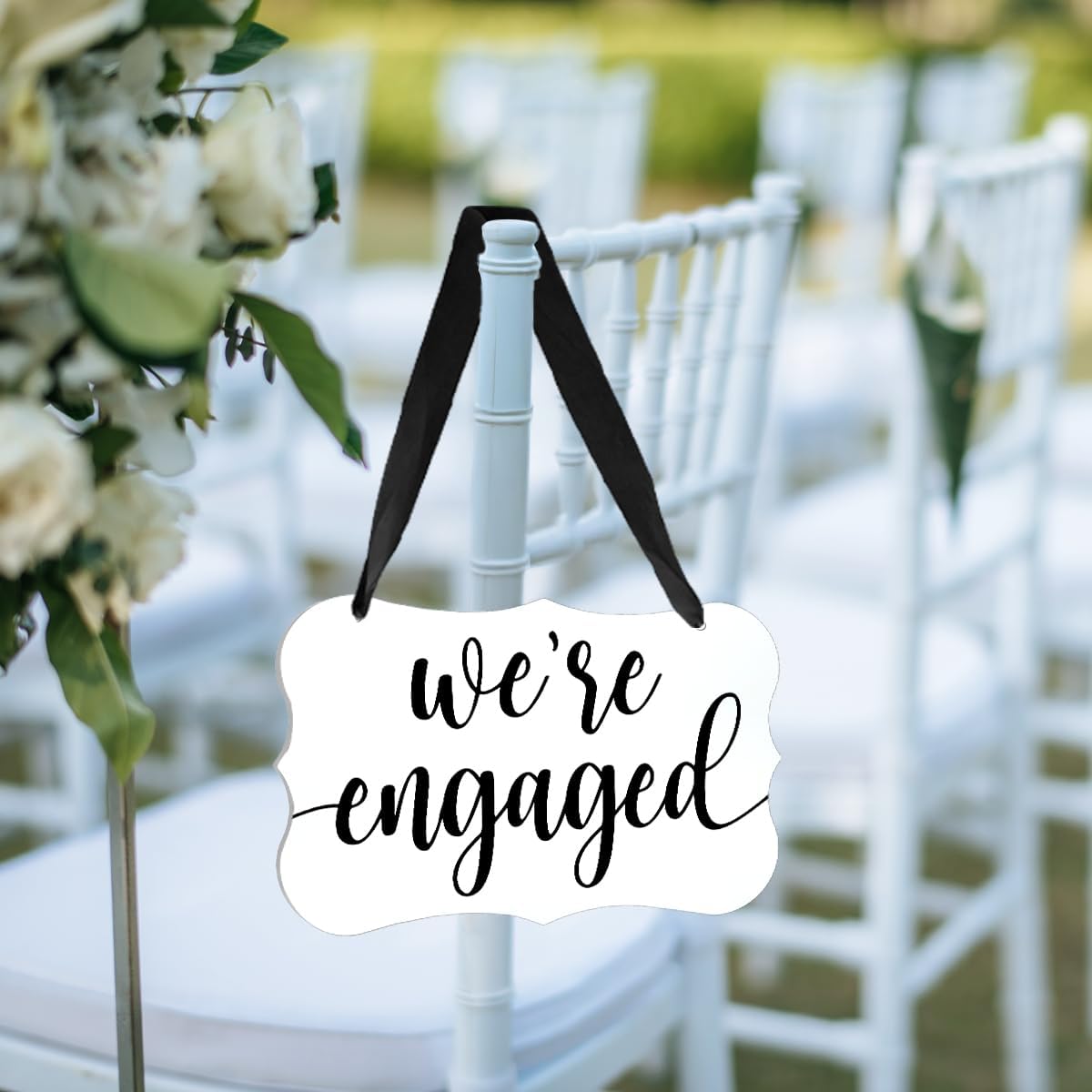 Acrylic Wedding Sign, Ring Bearer Sign, We're Engaged Decorations, for Rustic Wedding Decor Signs