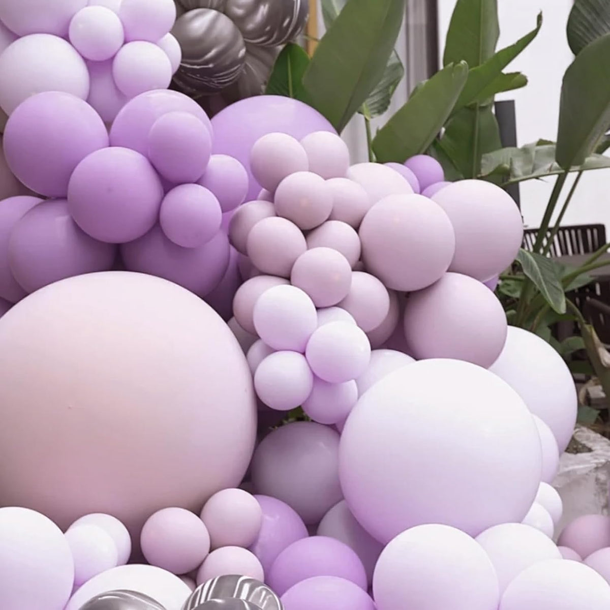 90pack Lilac Balloons Different Size 18/12/10/5 Inch Lilac Balloon Garland Arch Kit for Graduation