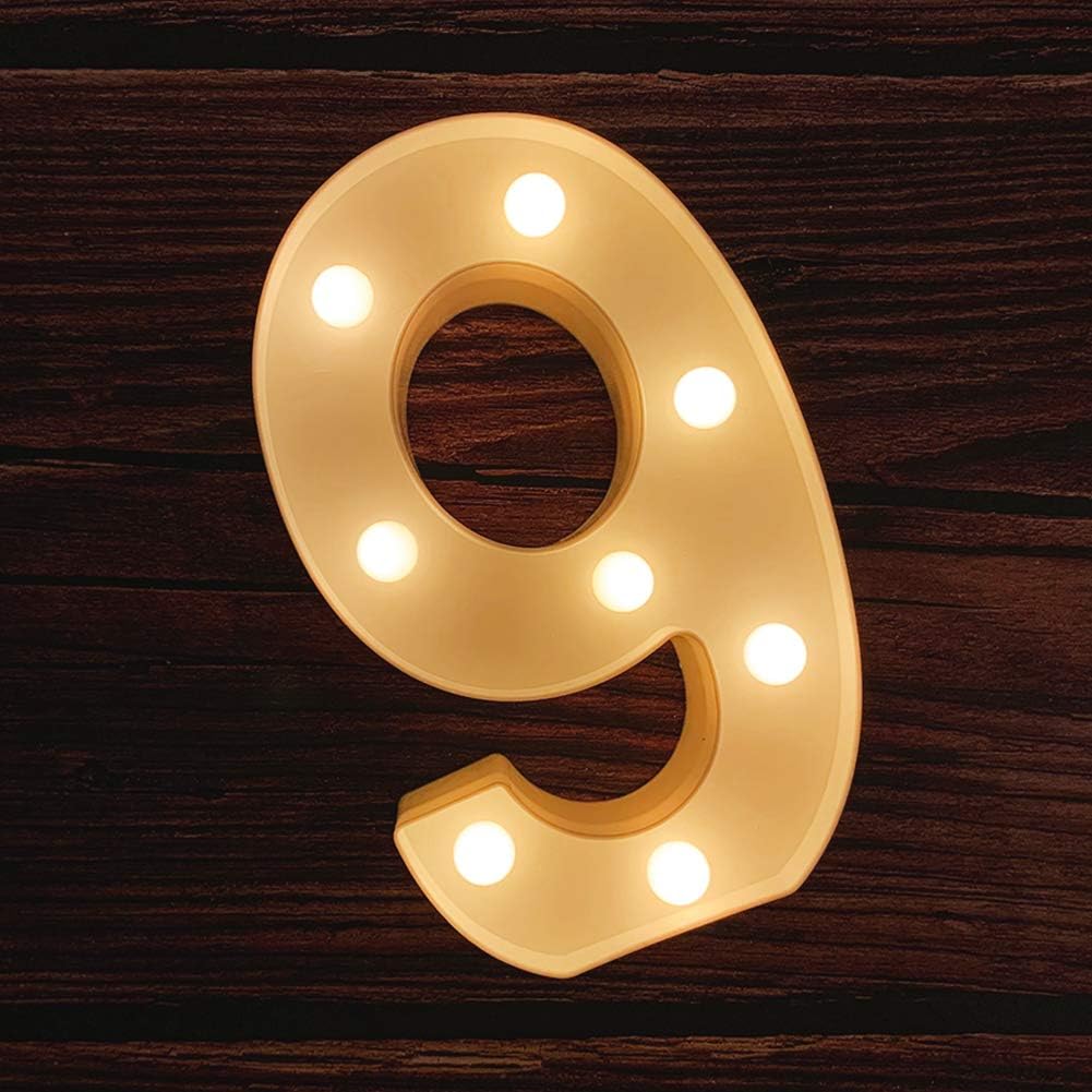 MUMUXI Marquee Light Up Letters | Large Light Up Numbers | Battery Powered and Bright with Every