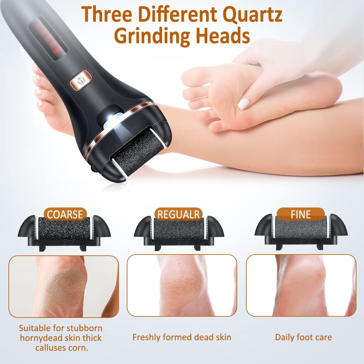 Electric Callus Remover for Feet,Rechargeable Foot File Hard Skin Remover,Waterproof 14 in1