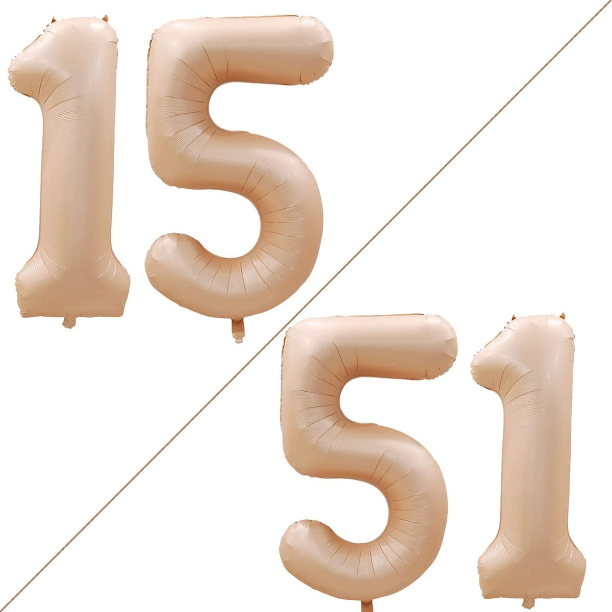 GOER Number 15 Balloons for 15th Birthday Sweet 15 Party Decorations,42 Inch Jumbo Foil Helium 51