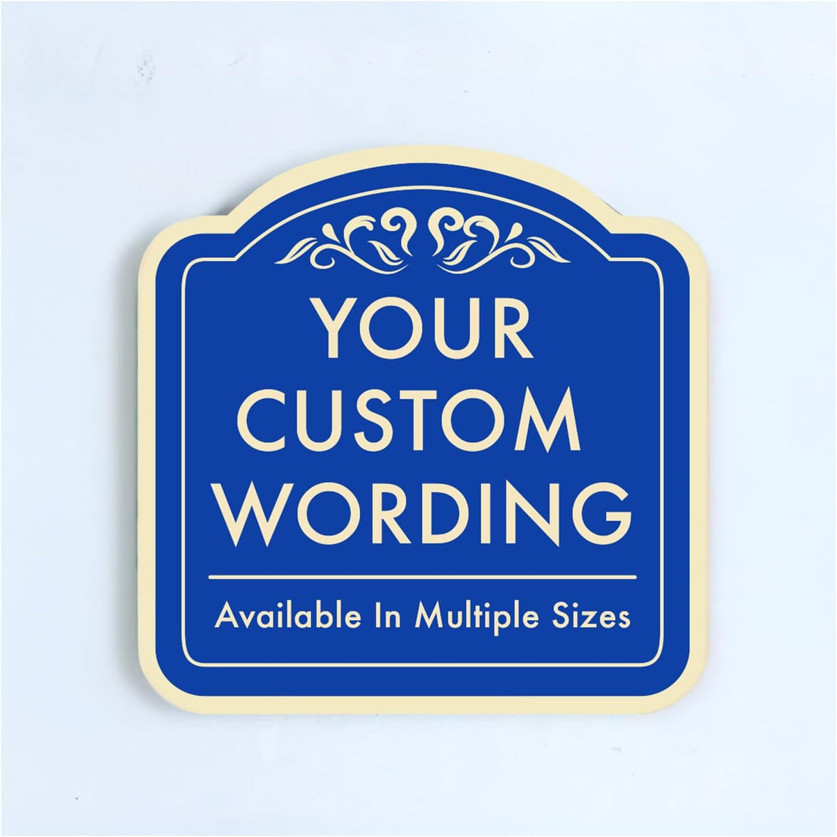 Custom Decorative Outdoor Metal Sign - Personalized Aluminum Design 1 Blue Steel - 24x24 In