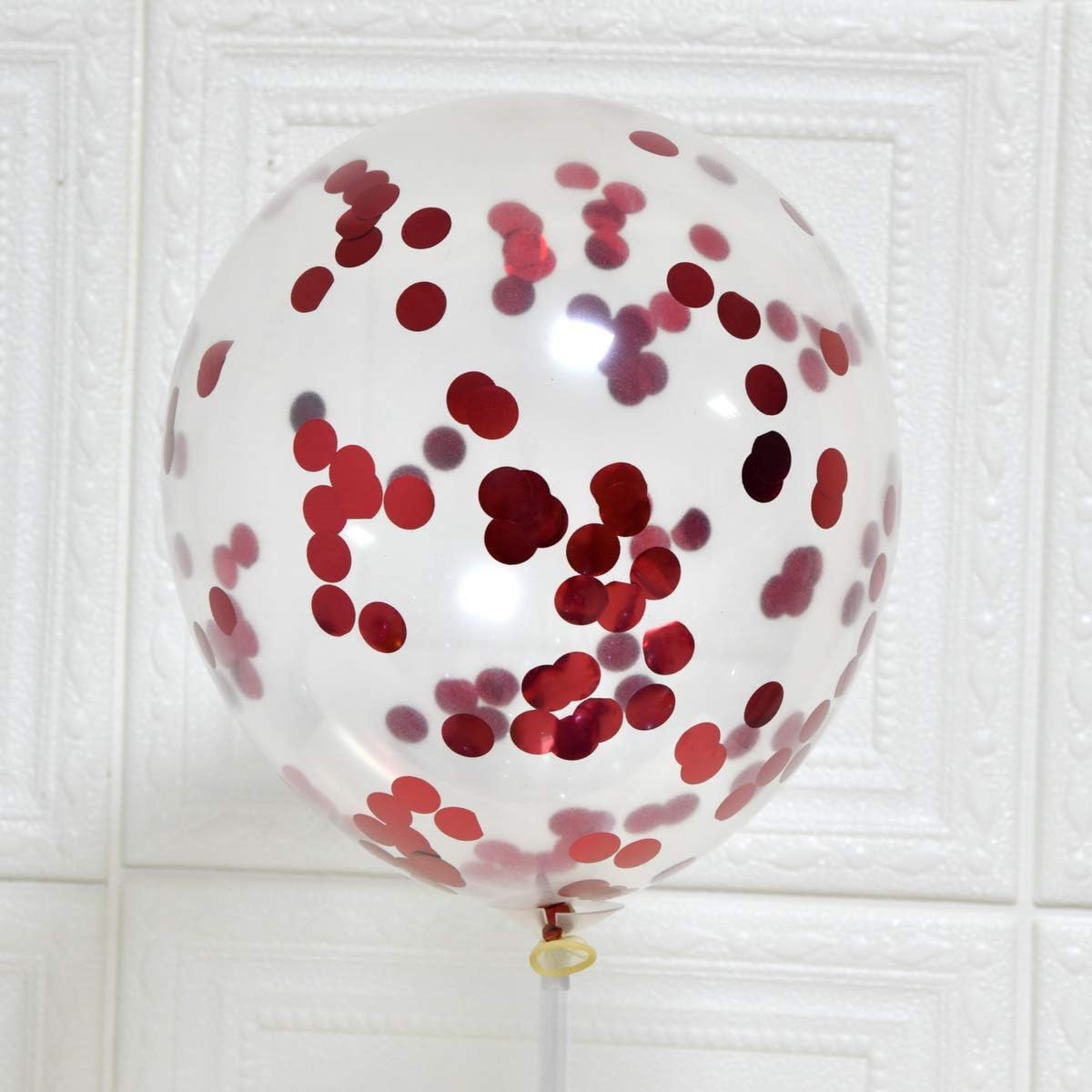 Red Confetti Balloons - 12inch, 50 Pcs Latex Balloons for Birthday, Wedding, Baby Shower, Christmas