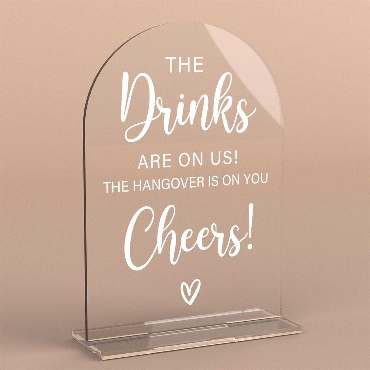 Acrylic Wedding Sign, Bridal Shower Decorations, The Drinks Sign for Ceremony, Modern Font Table