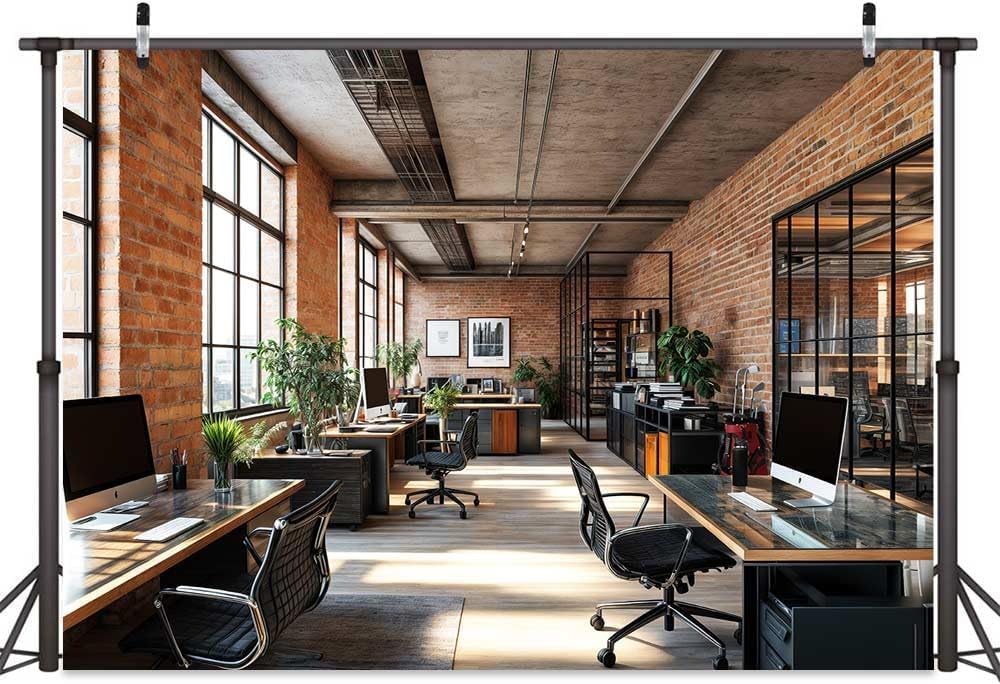 10X6.5ft Office Video Photo Backdrop Photography Background for Recording Conference, Zoom Home