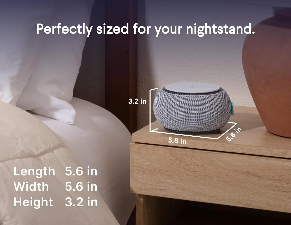 SNOOZ Smart White Noise Sound Machine - Real Fan Inside for Non-Looping White Noise, Sleep Aid for
